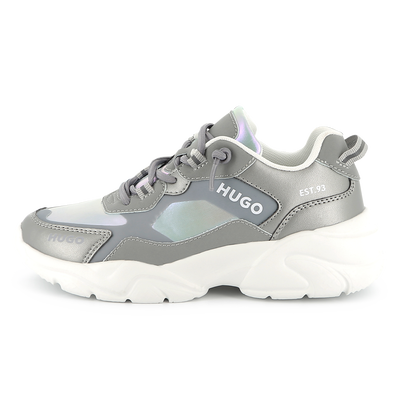 Bi-material lace-up trainers HUGO GIRL