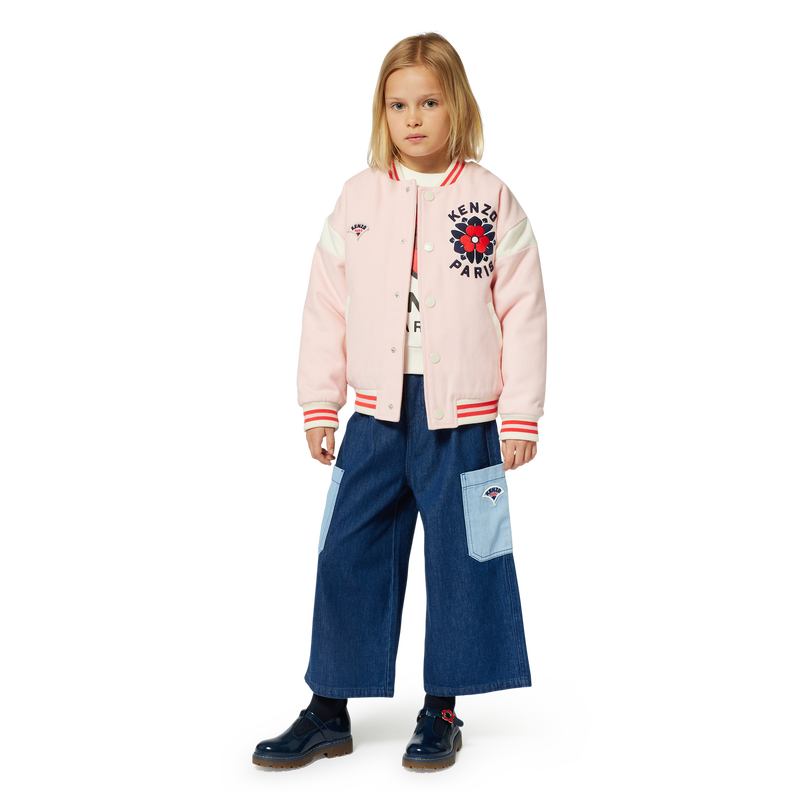 Embroidered woollen jacket KENZO KIDS 
                        GIRL
