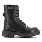 Mid-calf lace-up boot in cowhide leather KARL LAGERFELD KIDS 
                    GIRL