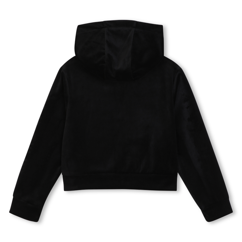 Velvet hooded cardigan SONIA RYKIEL 
                        GIRL