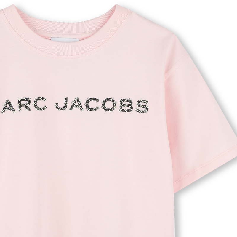 Cotton T-shirt with diamant&eacute;s MARC JACOBS 
                        GIRL