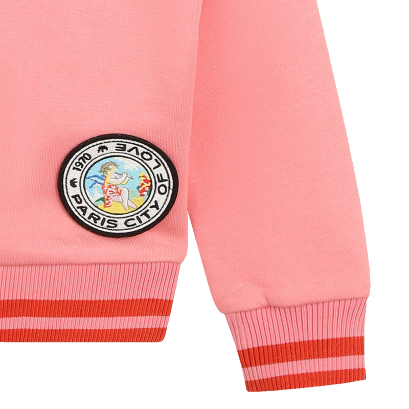 Zip-up fleece sweatshirt KENZO KIDS 
                        GIRL