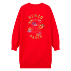 Straight-cut embroidered dress KENZO KIDS 
                    GIRL