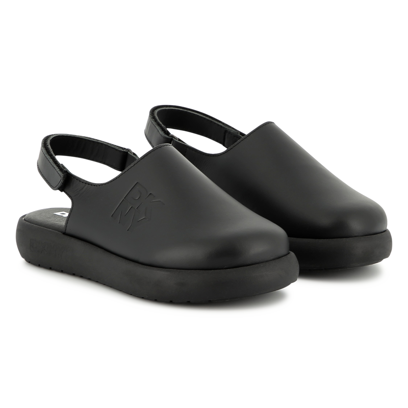 Leather hook-and-loop clogs DKNY 
                        UNISEX