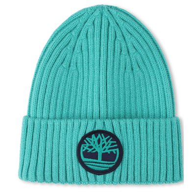 Knitted badge hat with logo TIMBERLAND BOY