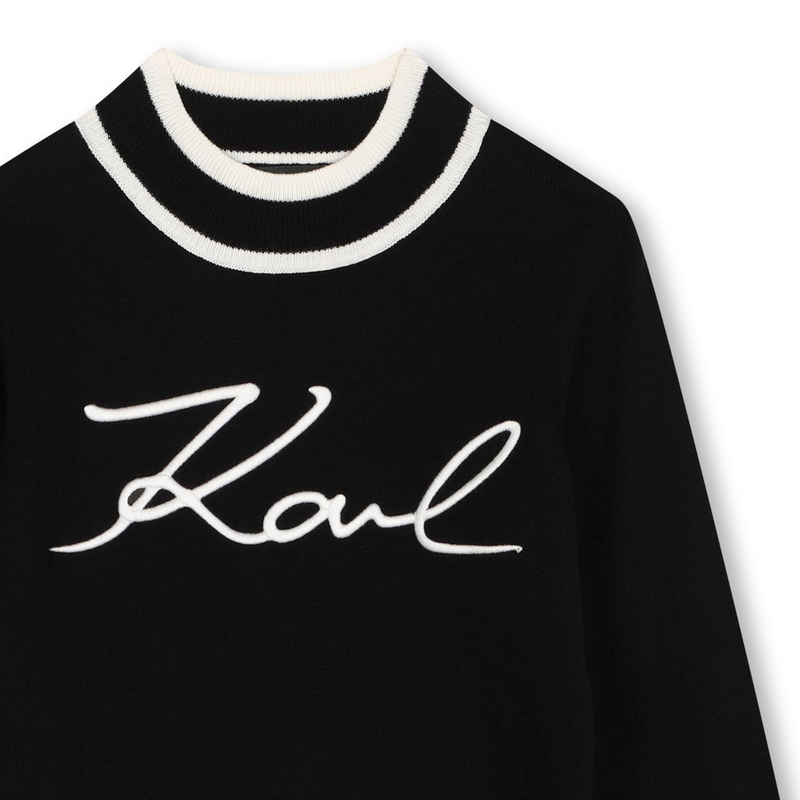 Embroidered signature jumper KARL LAGERFELD KIDS 
                        GIRL