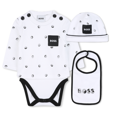 Bodysuit, bib and hat set BOSS BOY