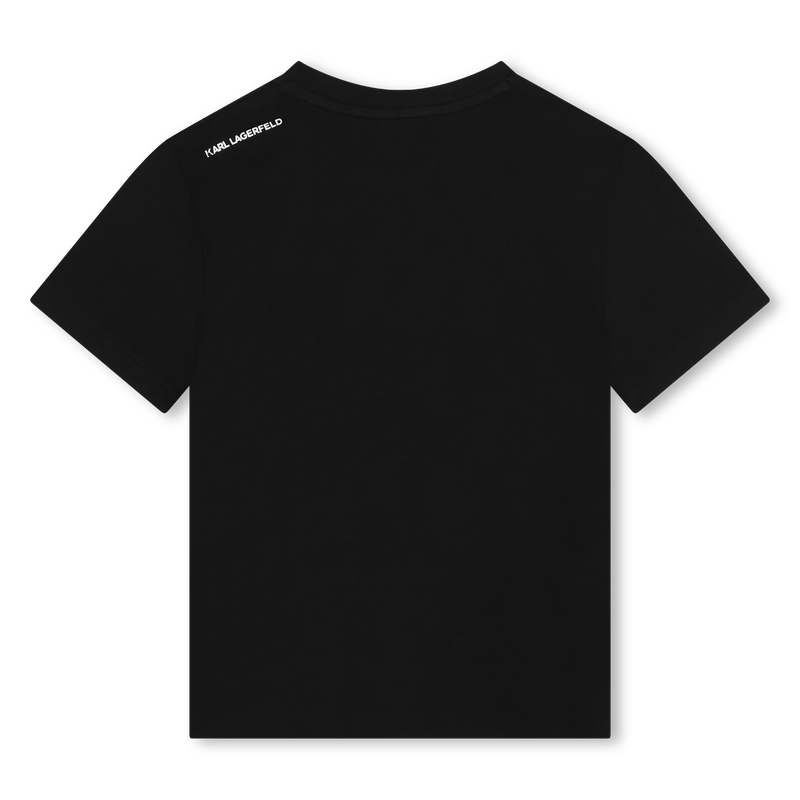 Short-sleeved cotton T-shirt KARL LAGERFELD KIDS 
                        BOY