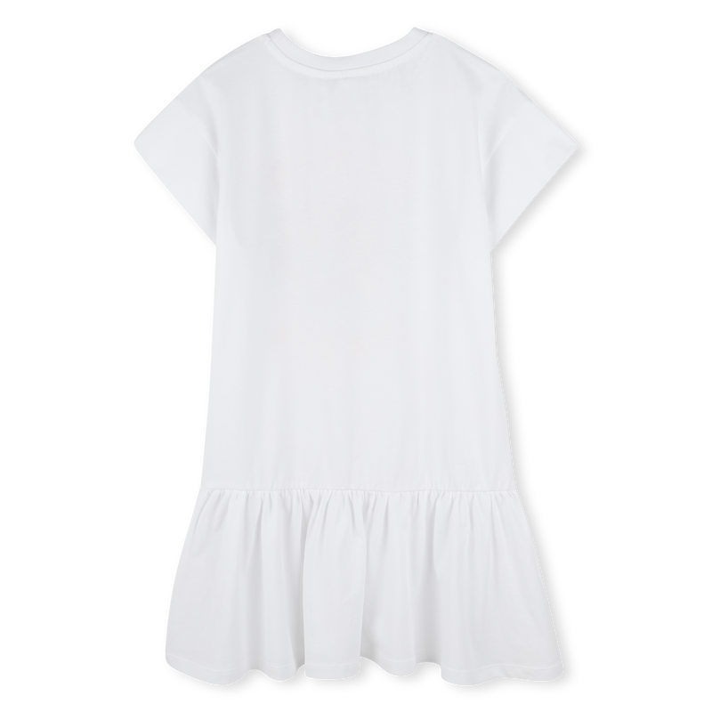 Logo print dress with ruffle KENZO KIDS 
                        GIRL