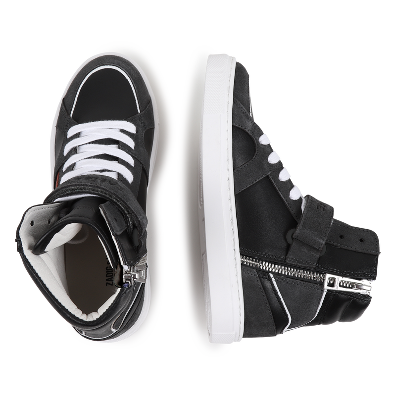 Hook-and-loop leather trainers ZADIG & VOLTAIRE 
                        BOY