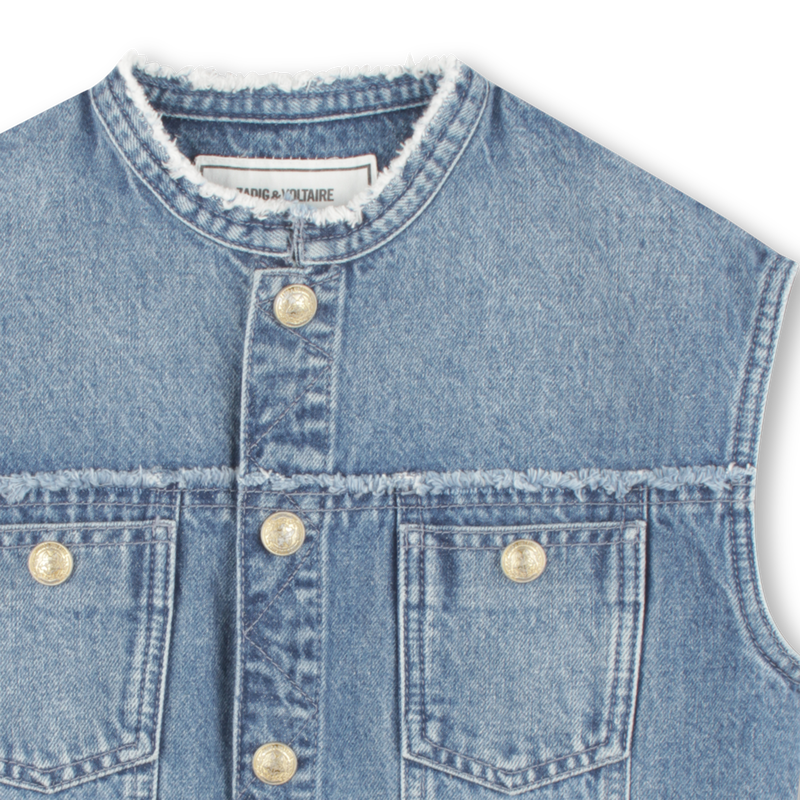 Sleeveless denim jacket