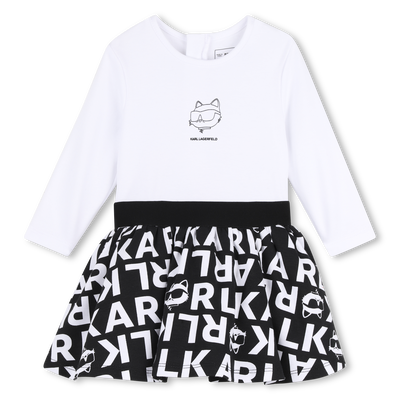 Long Sleeve Dress KARL LAGERFELD KIDS GIRL