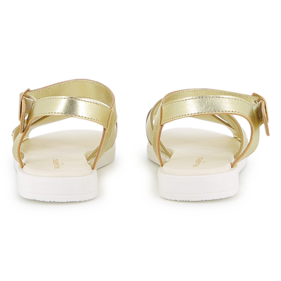 COWHIDE LEATHER SANDALS KARL LAGERFELD KIDS GIRL