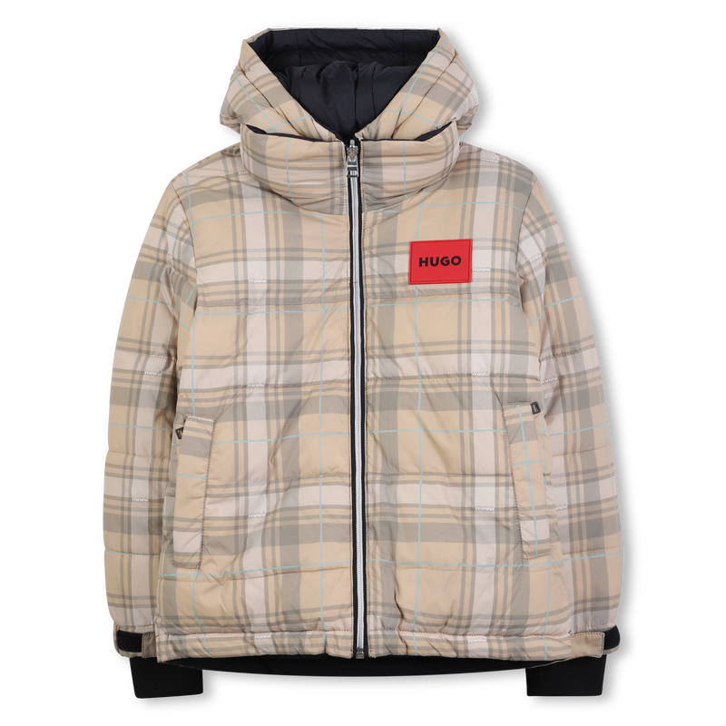 Reversible hooded down jacket HUGO 
                        BOY