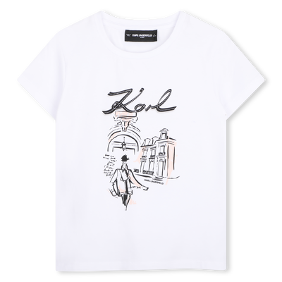 Short sleeve t-shirt KARL LAGERFELD KIDS GIRL
