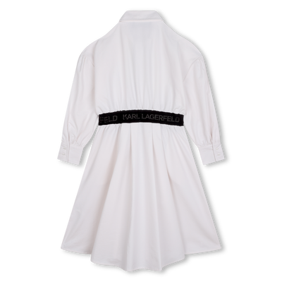 Zip-up shirt dress KARL LAGERFELD KIDS GIRL