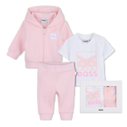 Cardigan + trousers + t-shirt set BOSS 
                    GIRL