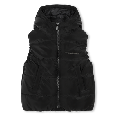 Sleeveless hooded puffer KARL LAGERFELD KIDS BOY