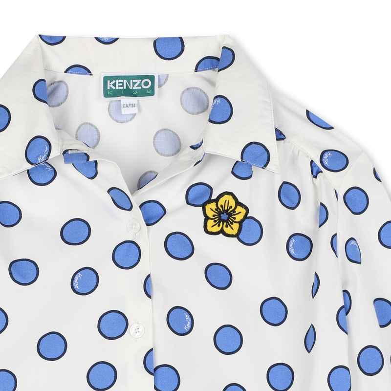 Cotton Polka-Dot Shirt KENZO KIDS 
                        GIRL