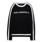 Sweater, BLACK  WHITE, hi-res