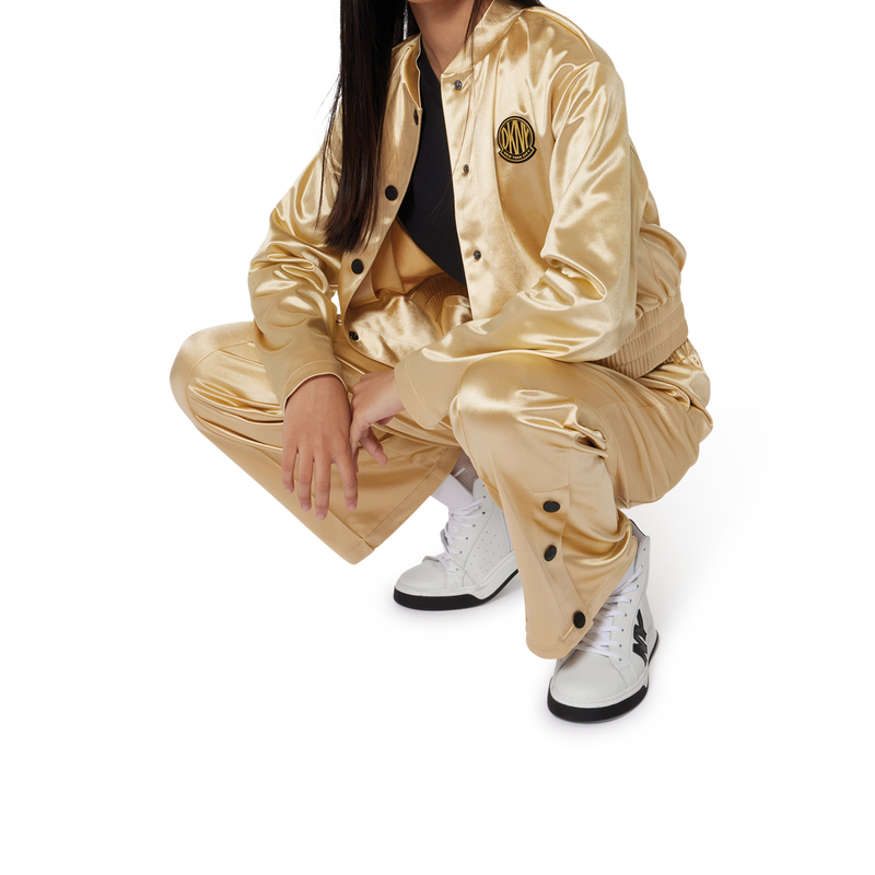 Wide-leg iridescent trousers DKNY 
                        GIRL