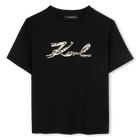 T-shirt with sequins KARL LAGERFELD KIDS 
                    GIRL