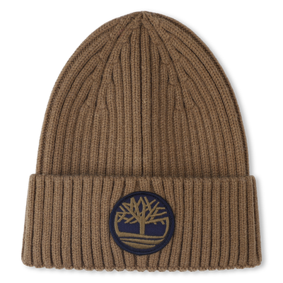 Knitted badge hat with logo TIMBERLAND BOY