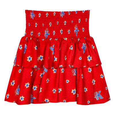 Print skirt with ruffles KENZO KIDS GIRL