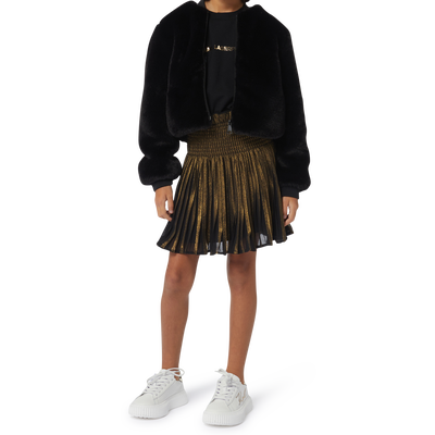 Fluffy polar fleece jacket KARL LAGERFELD KIDS GIRL