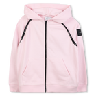 Hooded cardigan, PINK, hi-res