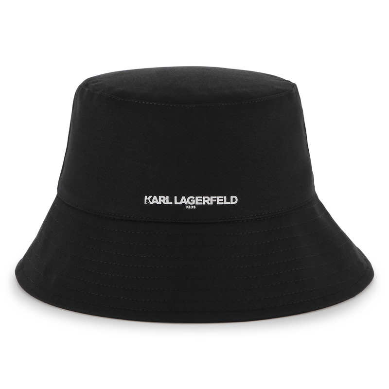 Wide-brimmed cotton bucket hat KARL LAGERFELD KIDS 
                        GIRL