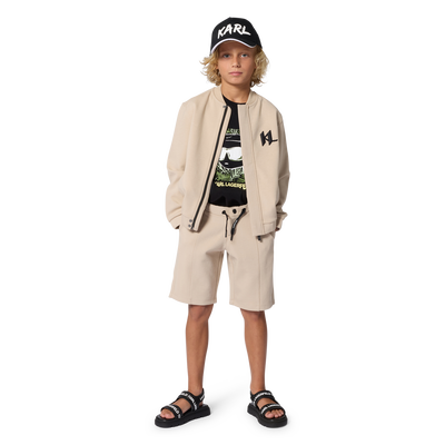 ELASTICATED WAIST BERMUDA SHORTS KARL LAGERFELD KIDS BOY