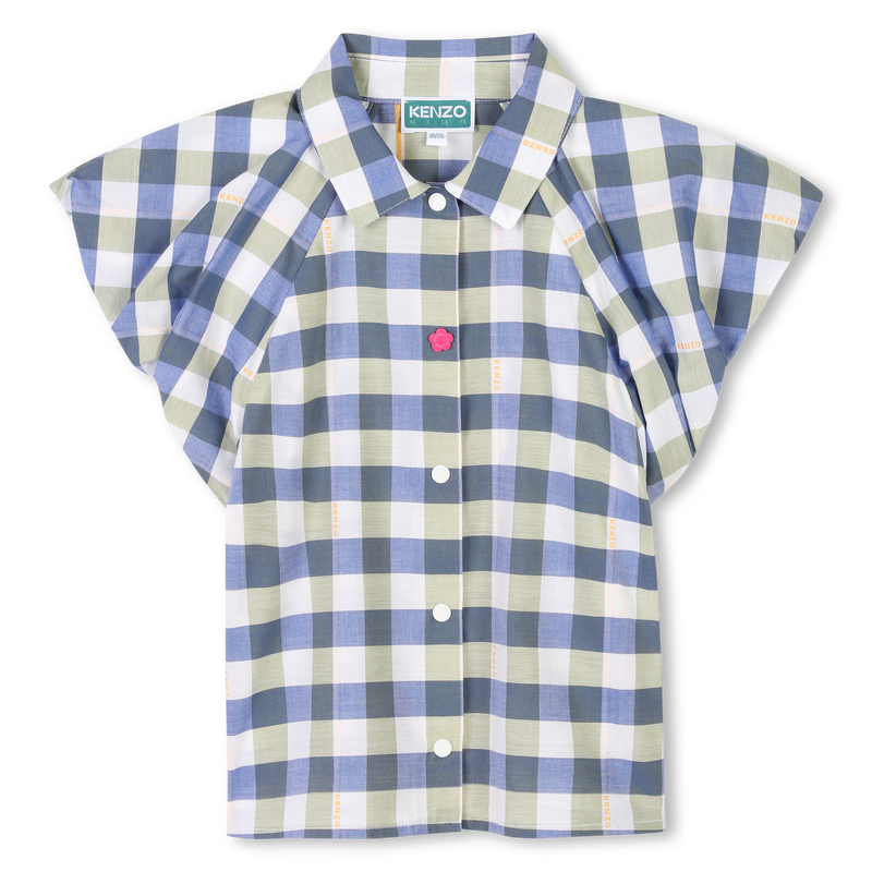 Short-sleeved cotton blouse KENZO KIDS 
                        GIRL