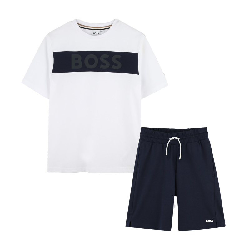 Cotton T-shirt and shorts BOSS 
                        BOY