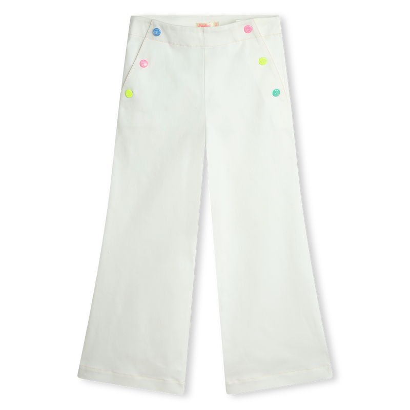 Wide-leg twill trousers