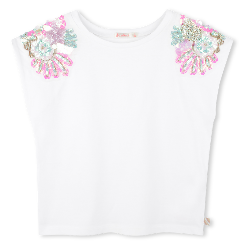 T-shirt with shoulder sequins BILLIEBLUSH 
                        GIRL