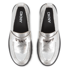Metallic cowhide leather loafers DKNY 
                    GIRL