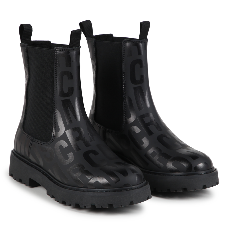 Lined leather bootees MARC JACOBS 
                        GIRL