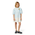 Two-colour flared dress KENZO KIDS 
                    GIRL