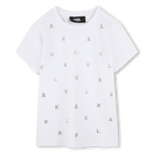 T-shirt with diamant&eacute;s KARL LAGERFELD KIDS 
                    GIRL