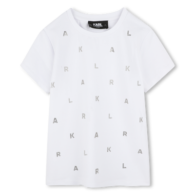 T-shirt with diamant&eacute;s KARL LAGERFELD KIDS GIRL