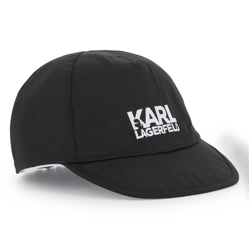 Reversible cotton cap KARL LAGERFELD KIDS 
                        BOY
