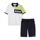 Cotton polo shirt and shorts BOSS 
                    BOY