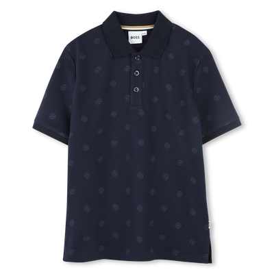 Printed straight-cut polo BOSS BOY
