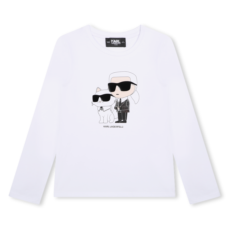 T-shirt with print KARL LAGERFELD KIDS 
                        GIRL
