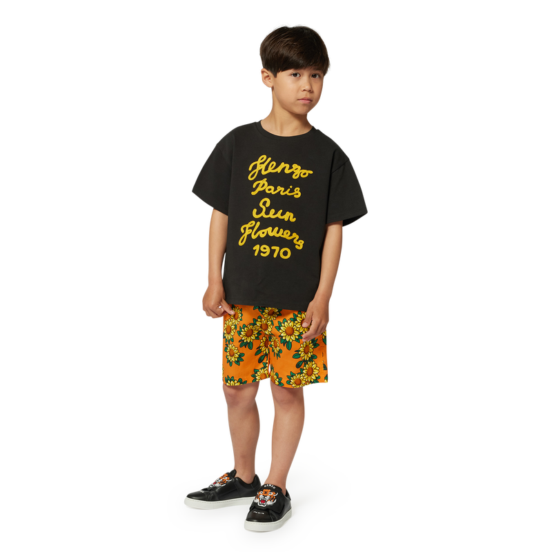 Cotton satin Bermuda shorts KENZO KIDS 
                        BOY