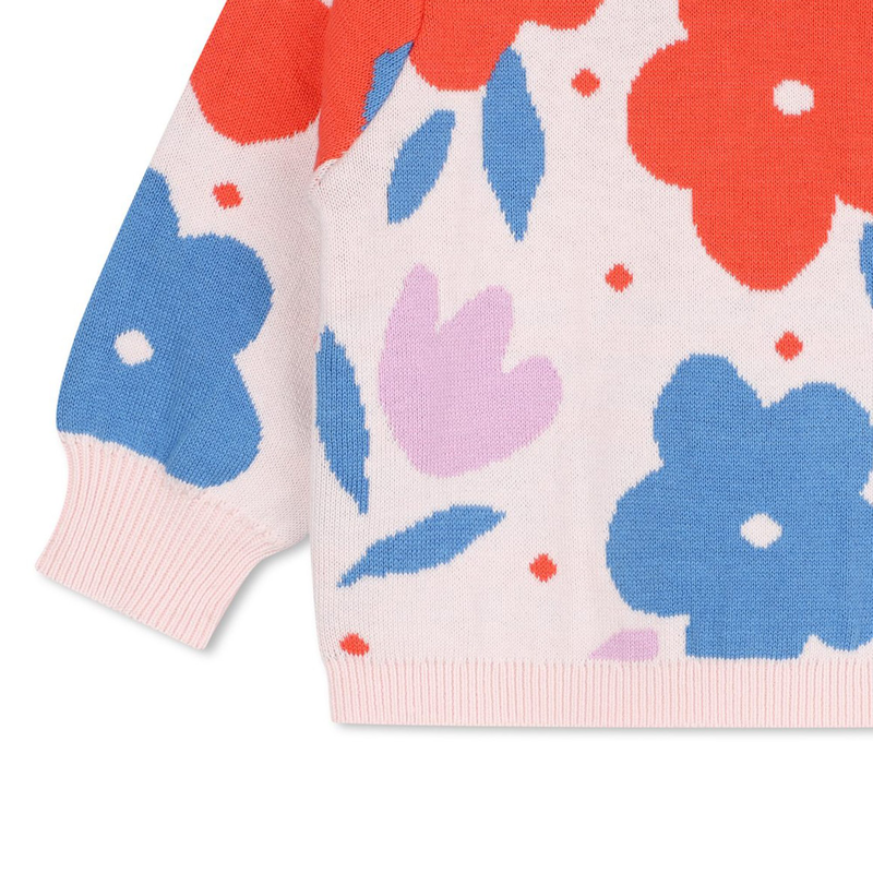 Flower motif knitted jumper CARREMENT BEAU 
                        GIRL