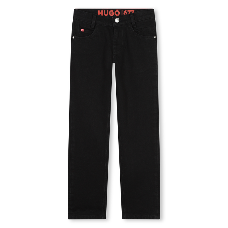 Cotton-rich straight-leg jeans HUGO 
                        BOY