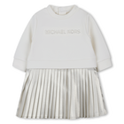 Bi-material long-sleeved dress MICHAEL KORS 
                    GIRL