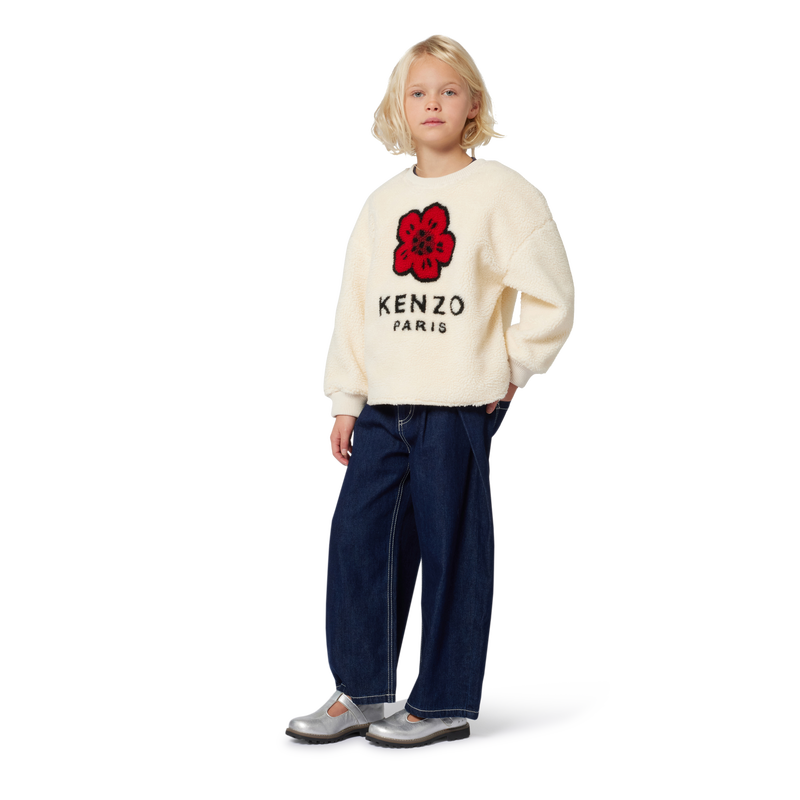 Fluffy fleece sweatshirt KENZO KIDS 
                        GIRL